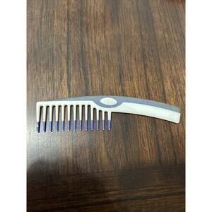 Vtg GOODY wide-toothed comb 7” handle 1980's 90's White Blue Gray